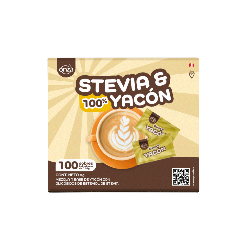 Stevia & Yacón Polvo Onza Caja- 100 Sobres