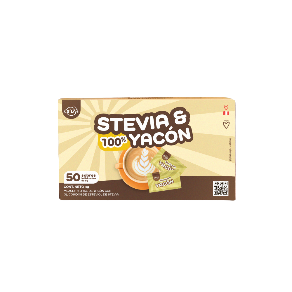 Stevia & Yacón Polvo Onza Caja- 50 Sobres