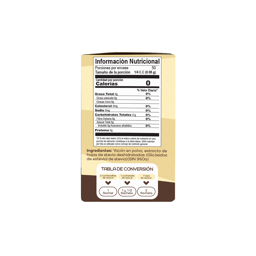 
                  
                    Stevia & Yacón Polvo Onza Caja- 50 Sobres
                  
                