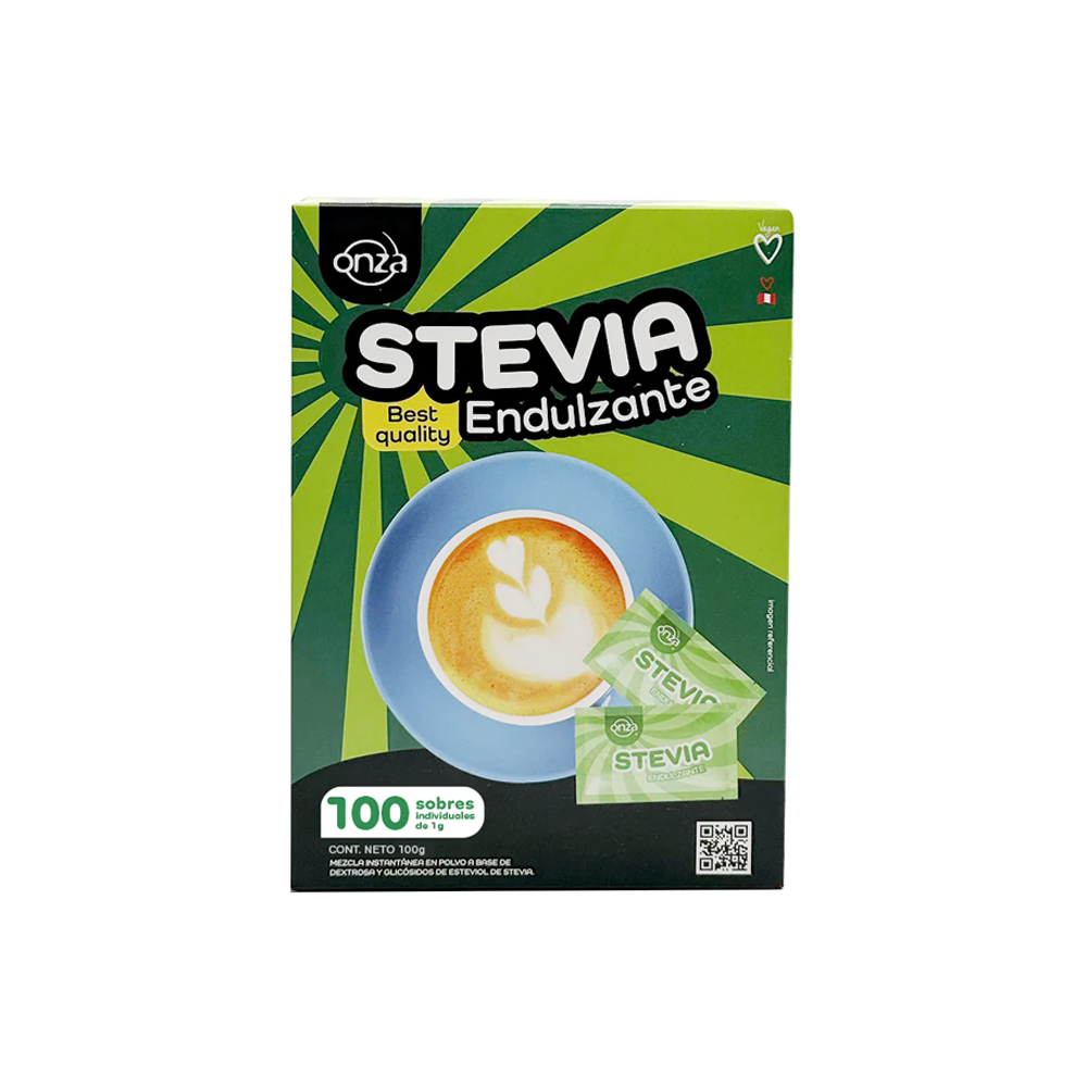 Stevia Polvo Onza Caja 100 Sobres