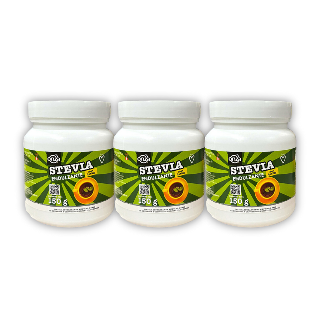 Stevia Onza Pote x 150 g Tripack