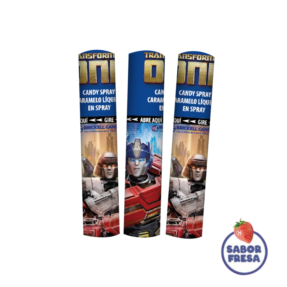 CANDY SPRAY - TRANSFOMERS SURTIDO x15 UDS