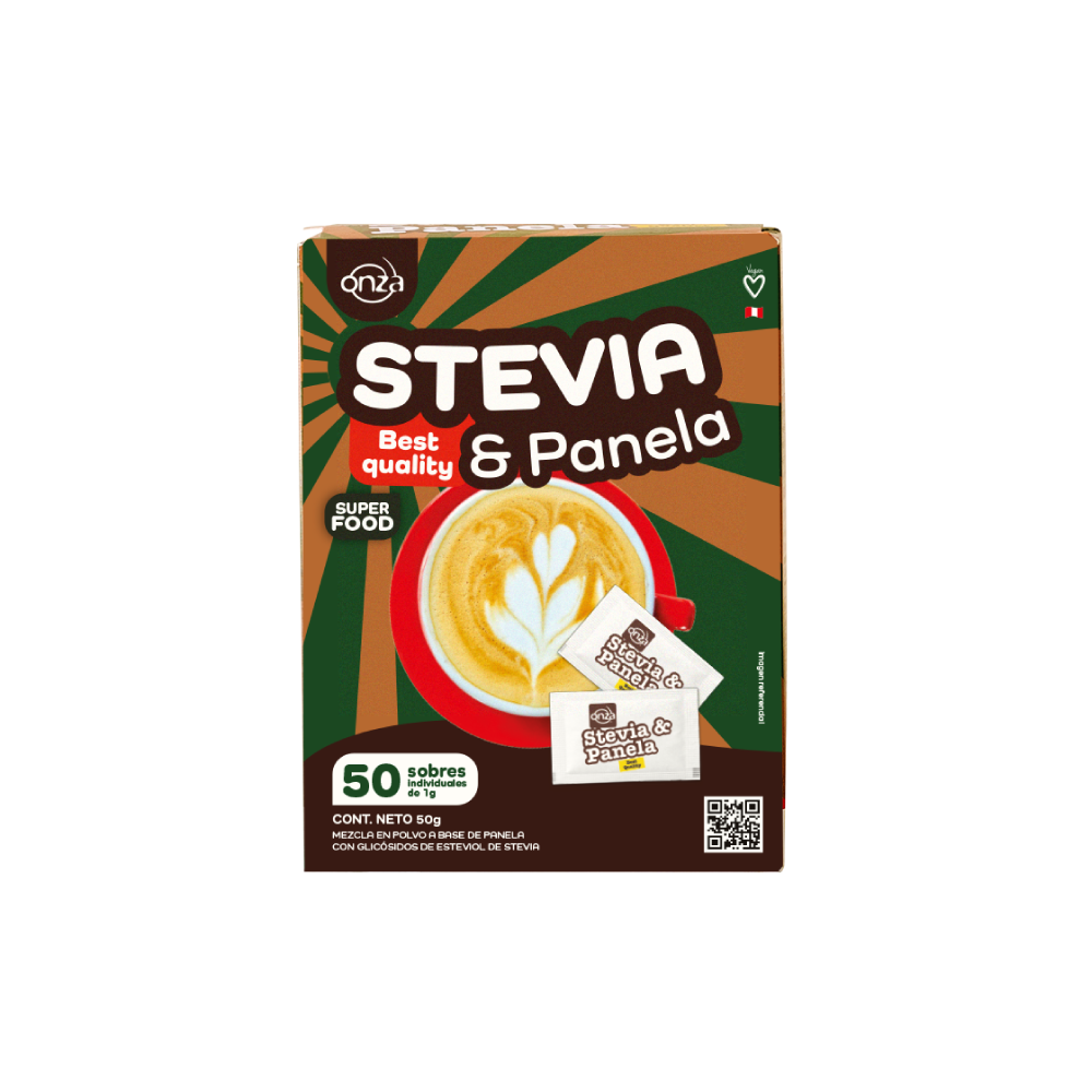 Stevia & Panela Onza Caja- 50 Sobres